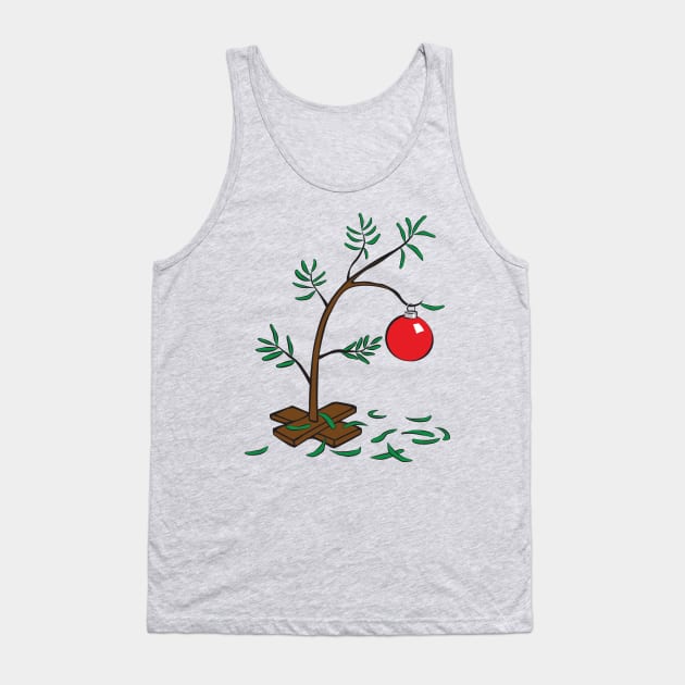 Charlie Brown Christmas Tree Tank Top by MindsparkCreative